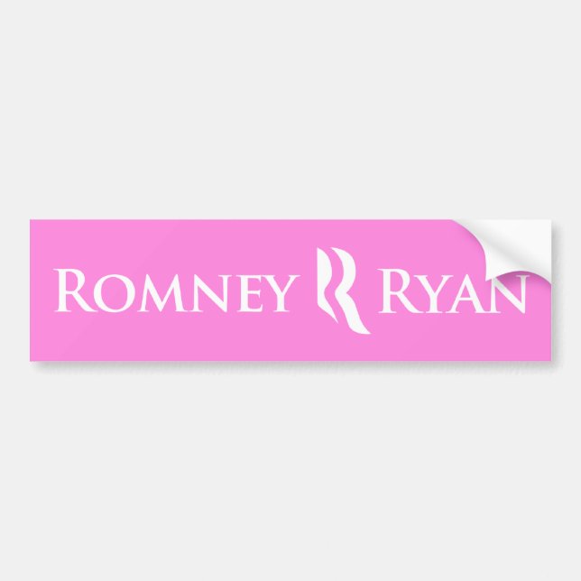 Romney Ryan bildekal (rosor) (Framsidan)