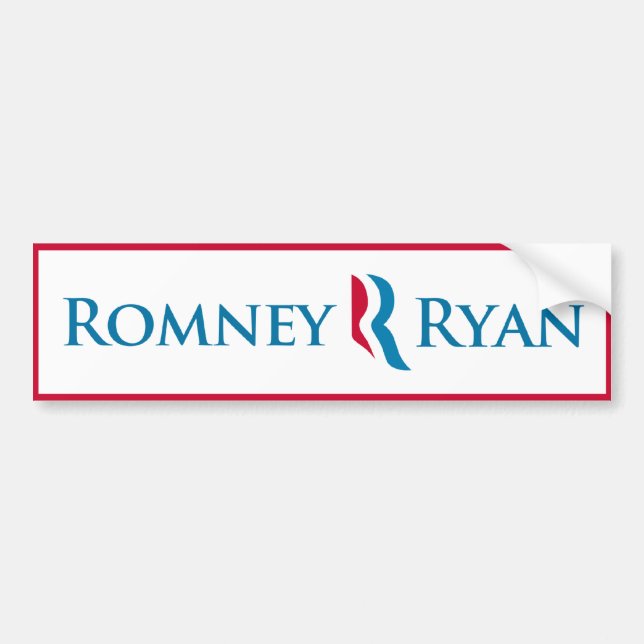 Romney Ryan bildekal (vit) (Framsidan)