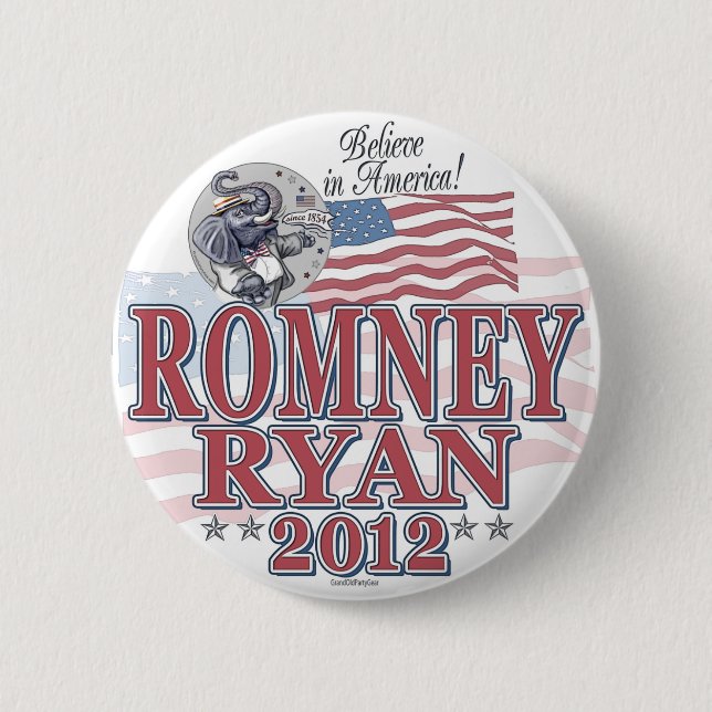Romney Ryan GOP-biljett Knapp (Framsida)