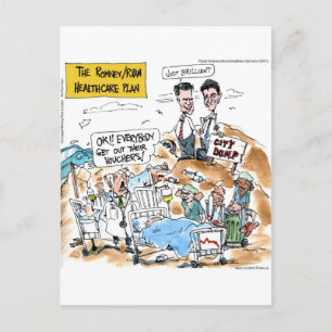 Romney/Ryan Health Care Funny Gifts & Tees Vykort