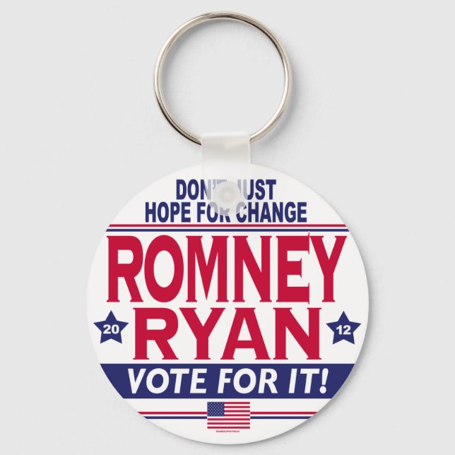 Romney Ryan Hope Change Nyckelring (Framsida)