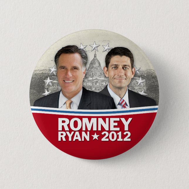 Romney Ryan - Jugate with Vintage White House Knapp (Framsida)