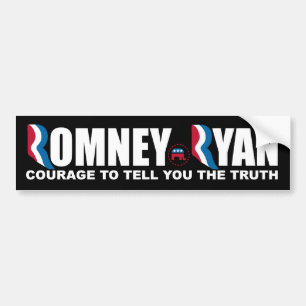 Romney - Ryan - kurage att berätta dig sanningen Bildekal