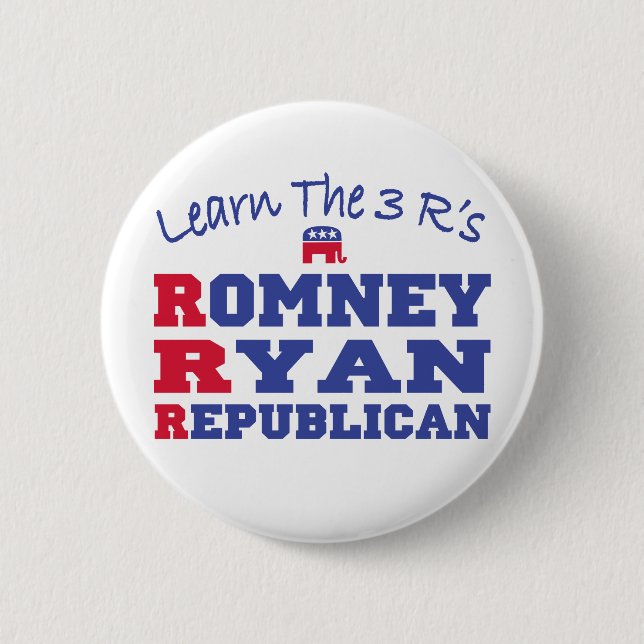 Romney Ryan lärer de 3 ren Knapp (Framsida)