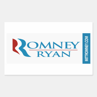 Romney Ryan Logotyp Sticker Rectangle White Rektangulärt Klistermärke