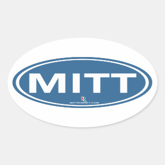 Romney Ryan Mitt Sticker Oval (blå) Ovalt Klistermärke