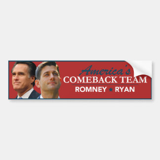 Romney Ryan porträttAmerika rött lag för återkomst Bildekal