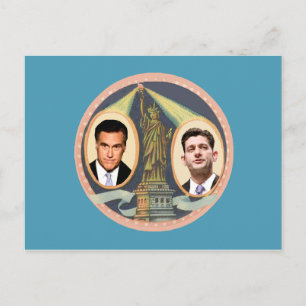 Romney Ryan Retro Vykort