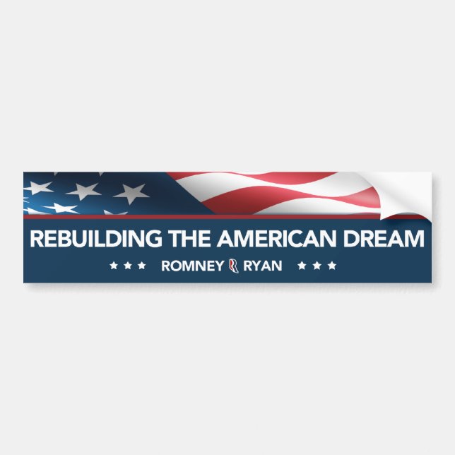 Romney Ryan som bygger om den rikliga amerikanska Bildekal (Framsidan)