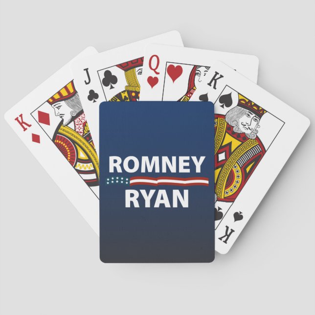 Romney Ryan Stars och stripes Spel Kort (Baksidan)