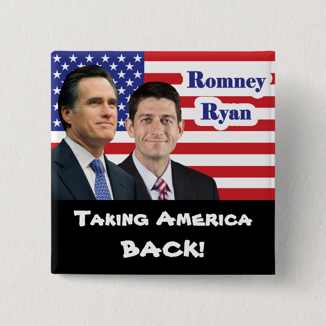 Romney Ryan - ta Amerika baksida! Knapp (Framsida)