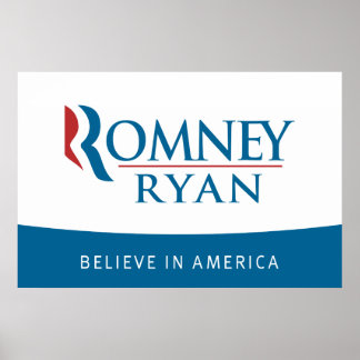 Romney Ryan Tro på Amerika Poster