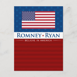 Romney & Ryan Tro på Amerika Vykort