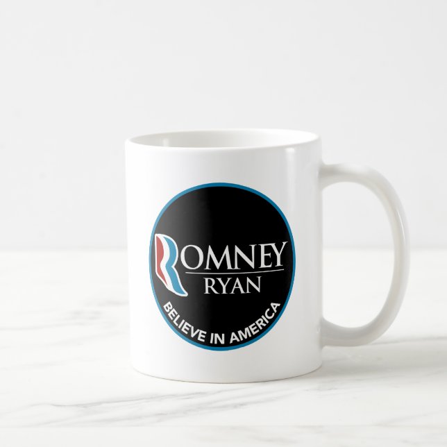 Romney Ryan tror i Amerika rundasvart Kaffemugg (Höger)