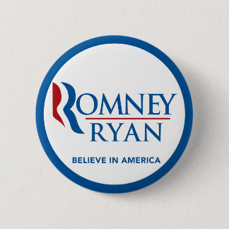 Romney Ryan tror i gräns för Amerika rundablått Knapp