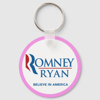 Romney Ryan tror på Amerikanska rundan (Rosa Gräns Nyckelring