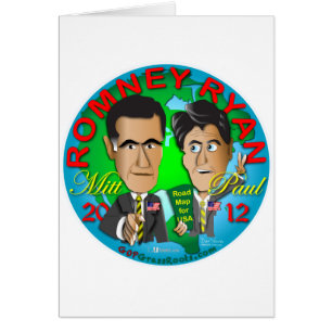 Romney Ryan USA Hälsningskort