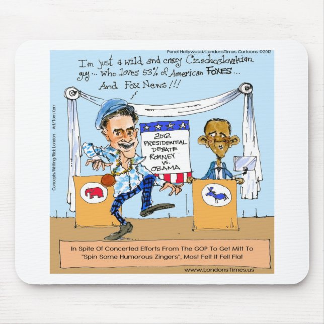 Romney Tries Zingers på Obama Funny Gifts & Cards Musmatta (Framsidan)