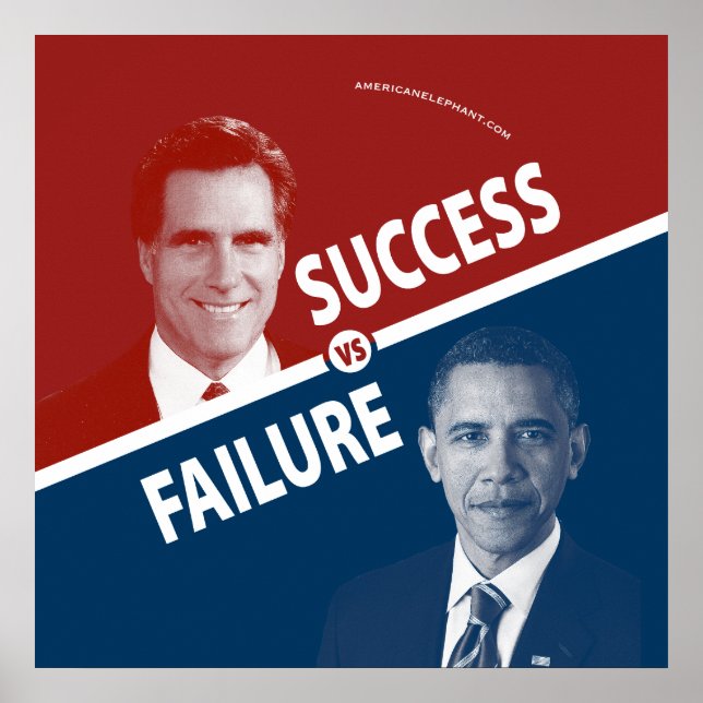 Romney Vs. Obama - Success Vs. Failure Poster (Framsidan)
