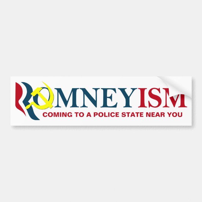 Romneyism/Socialism, anti-Romney bildekal (Framsidan)