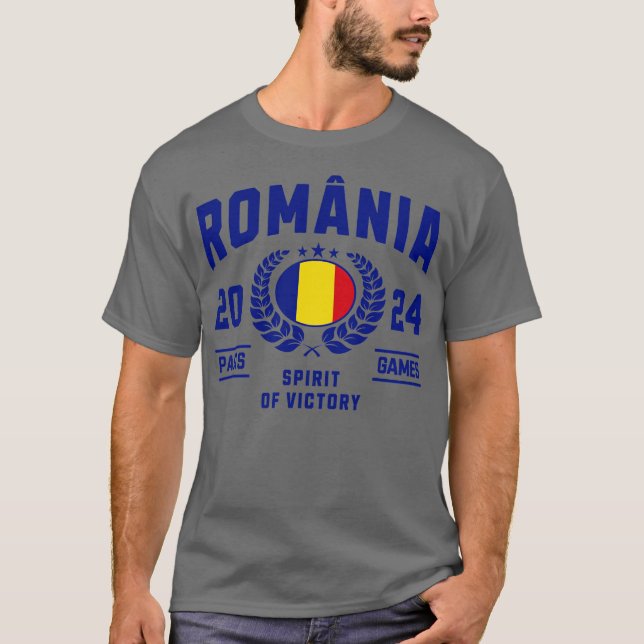 Romnia 2024 Idrottsentusiast T Shirt (Framsida)