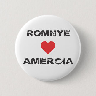 Romnye Luvs Amercia Pinback klämmer fast Knapp