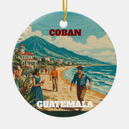 Rompecabezas  GUATEMALA COBAN Retro poster Julgransprydnad Keramik