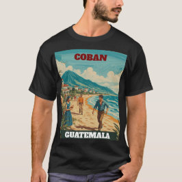 Rompecabezas  GUATEMALA COBAN Retro poster T Shirt