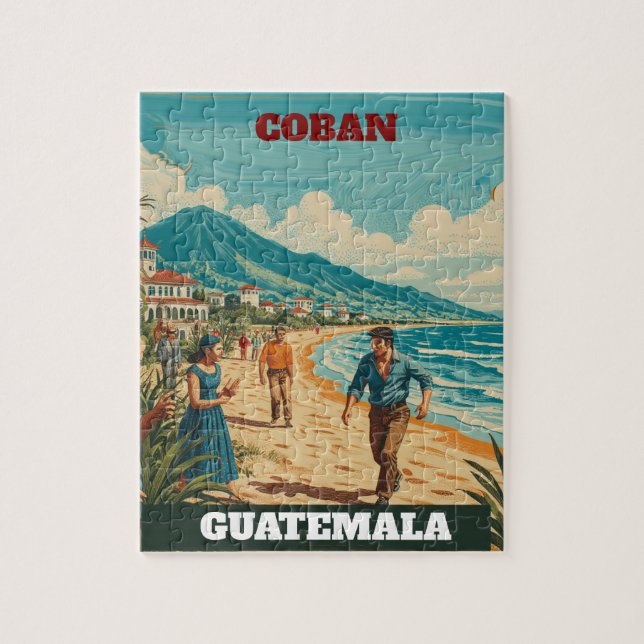 Rompecabezas  GUTEMALA COBAN Retro poster Pussel (Vertikal)