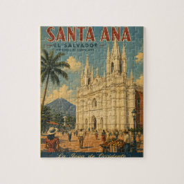 Rompecabezas Santa Ana, El Salvador Retro poster Pussel