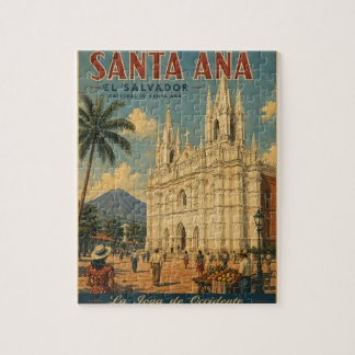 Rompecabezas Santa Ana, El Salvador Retro poster Pussel