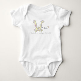 Romper för monogram för gärdsmygflickanamn menande tröja