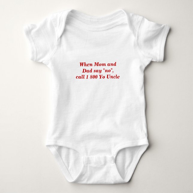 Romper "för Yo Uncle" bebis Tee (Framsida)