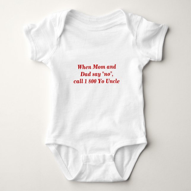 Romper "för Yo Uncle" bebis Tee Shirt (Framsida)