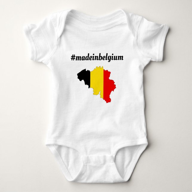 Romper "Madeinbelgium". T Shirt (Framsida)