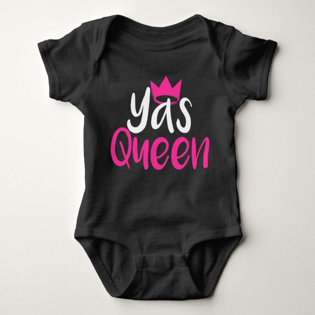 Romper Playsuit för Yas drottningbaby T Shirt (Framsida)