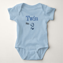 Romper "Twin no.2" blauw.