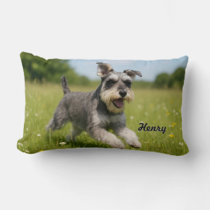 Romping Schnauzer Personlig Lumbarkudde