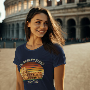 Roms Anpassningsbar Familj Italien Resa Kvinnor i T Shirt