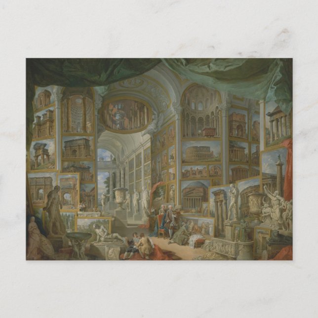 Roms antika by Giovanni Paolo Panini Print Vykort (Framsida)