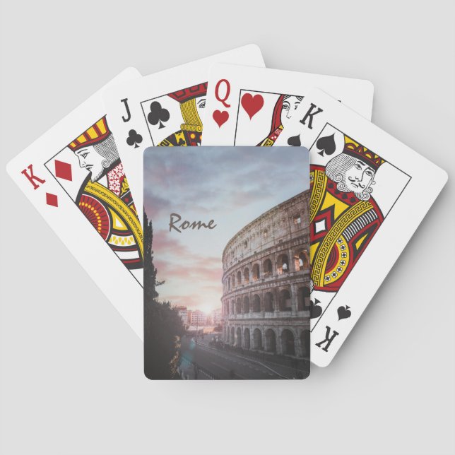 Roms antikens arkitektur: solnedgång casinokort (Baksidan)