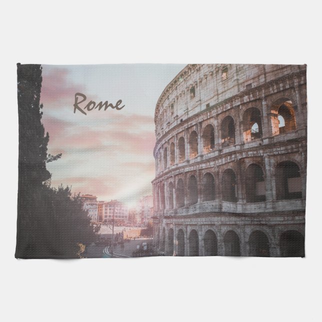 Roms antikens arkitektur: solnedgång kökshandduk (Horisontell)