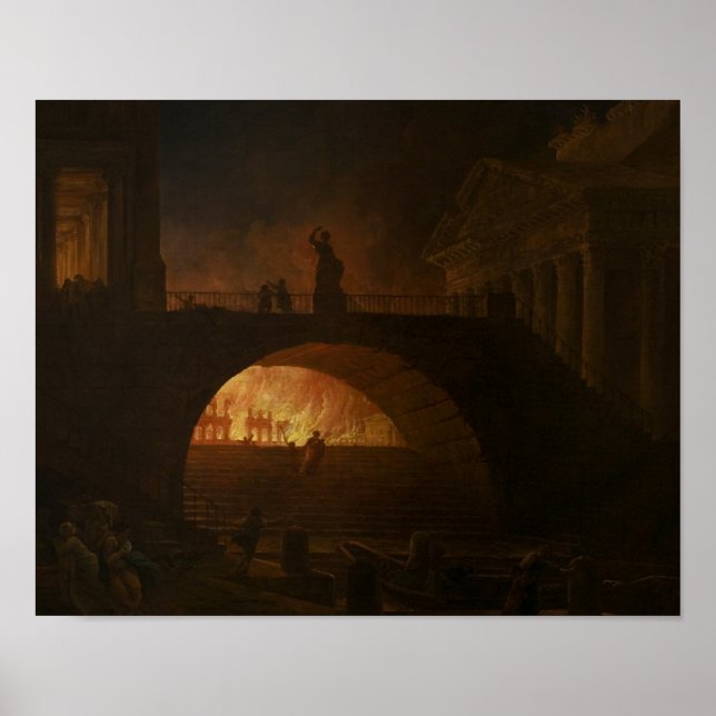 Roms brand - Hubert Robert Poster (Framsidan)