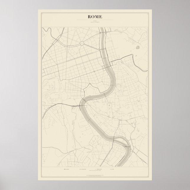 Roms gatukartaposter poster (Framsidan)