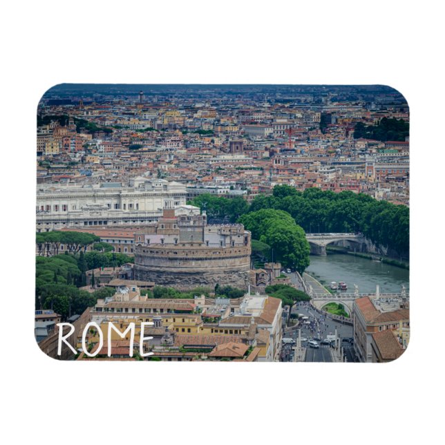 Roms historiska stadscenter ovanifrån magnet (Horisontell)