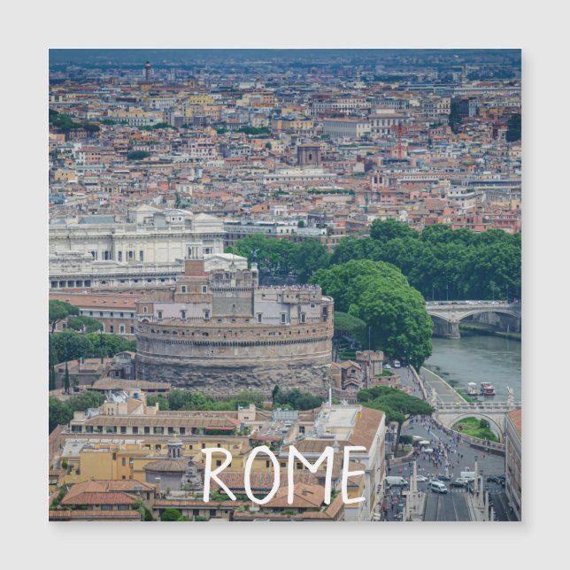 Roms historiska stadskärna från ovanför Magne (Framsida)