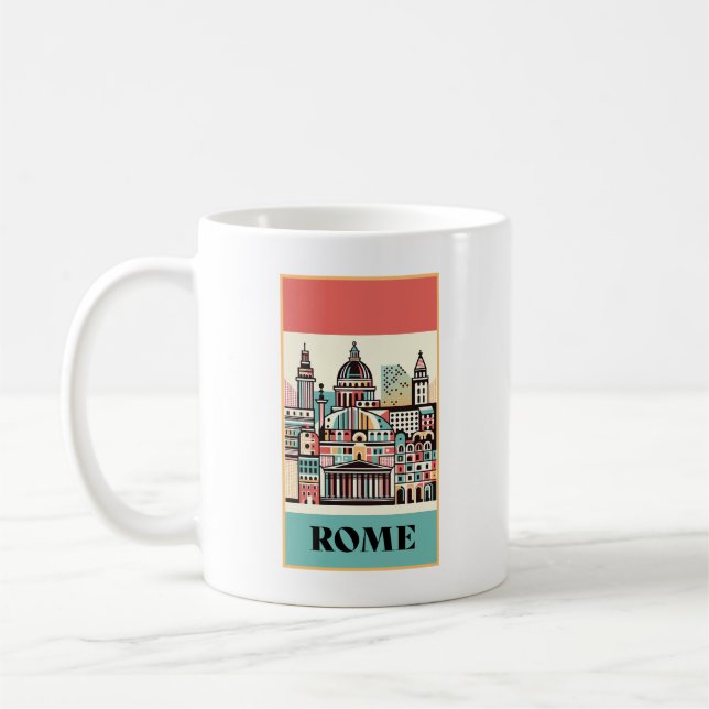 Roms Italien Art Deco Kaffemugg (Vänster)