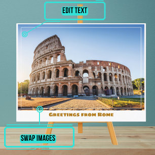 Roms Italien med kolosseum Vykort