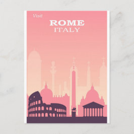 Roms Italien Rosa Vintage resor Poster Vykort
