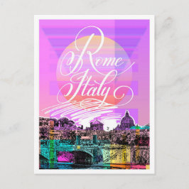 Roms Italien Sketch Art Travel Illustration Vykort